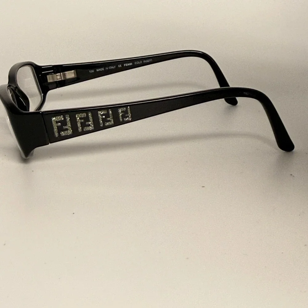 Fendi F893‎ 001 Black Eyeglasses Frames 51-14-130 Made in Italy Crystal Logo